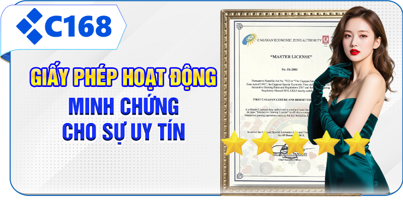 Giấy phép hoạt động minh chứng cho sự uy tín